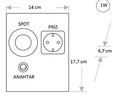 Cata CT-5109B 5W Üçgen Spot Beyaz (Ledli+Çift Prizli)