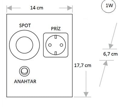 Cata CT-5109B 5W Üçgen Spot Beyaz (Ledli+Çift Prizli)