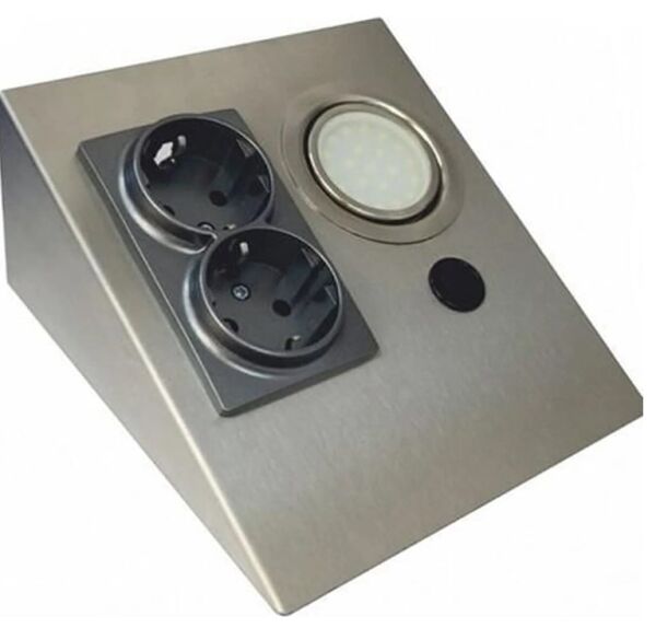 Cata CT-5109B 5W Üçgen Spot Beyaz (Ledli+Çift Prizli)