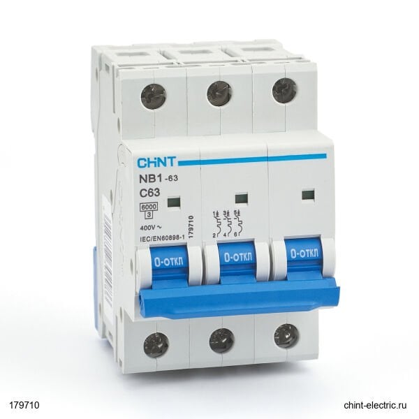 Chint 179710 Nb7 3 Kutup 6Ka C/63A Otomatik Sigorta