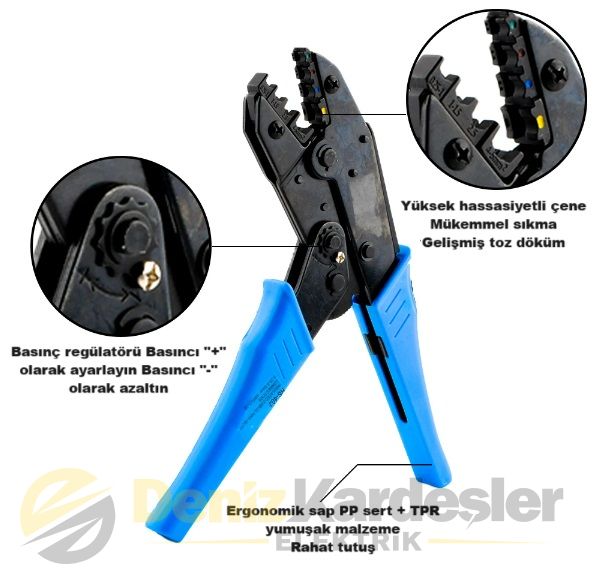 ŞAFAK YAC-5 0,50-6,00 mm2 YÜKSÜK SIKMA PENSESİ