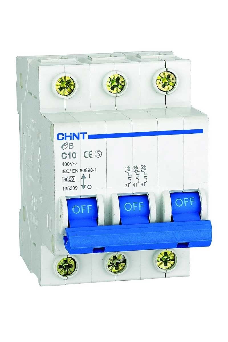 Chint 186502 Eb Serisi / 3 Kutuplu 4,5Ka / C Tipi 16A Oto