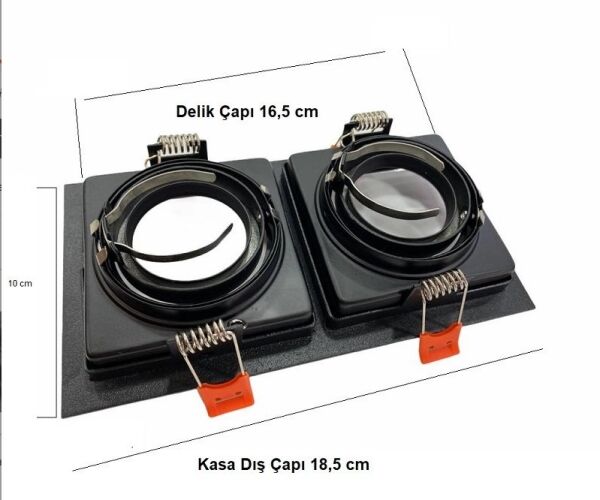Cata CT-5020 Pars Spot 3'Lü (Siyah) ( Boş Kasa )