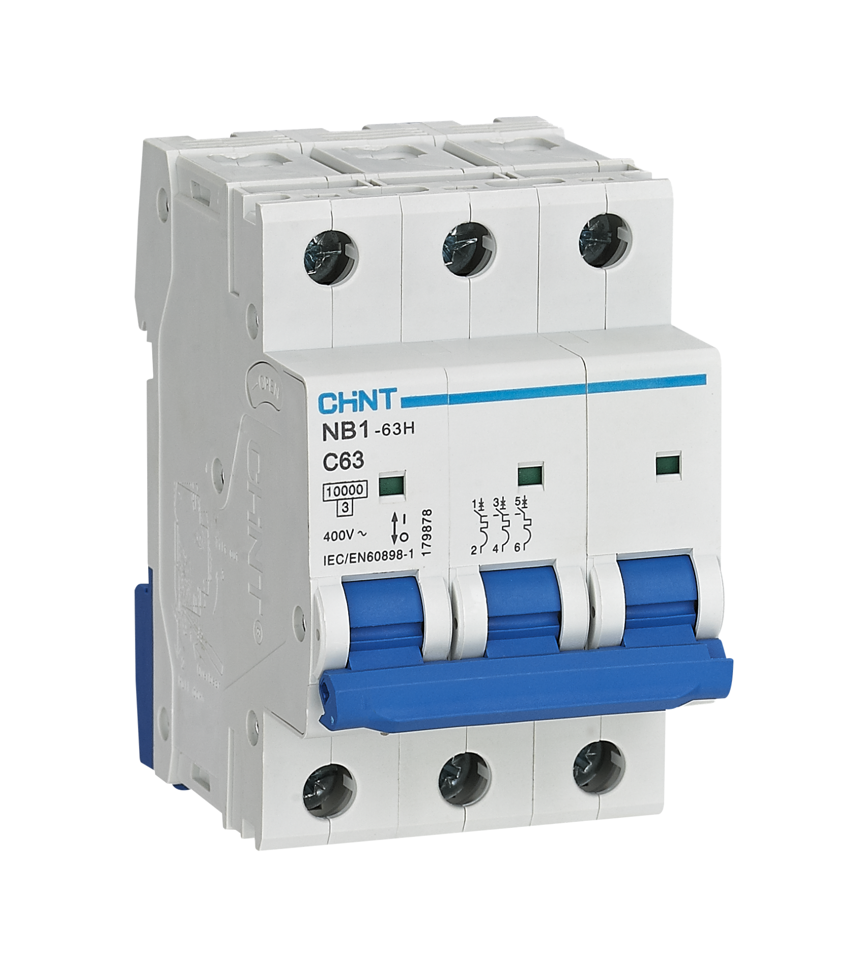 Chint 179878 Nb1 Serisi / 3 Kutuplu 10Ka / C Tipi 63A Oto