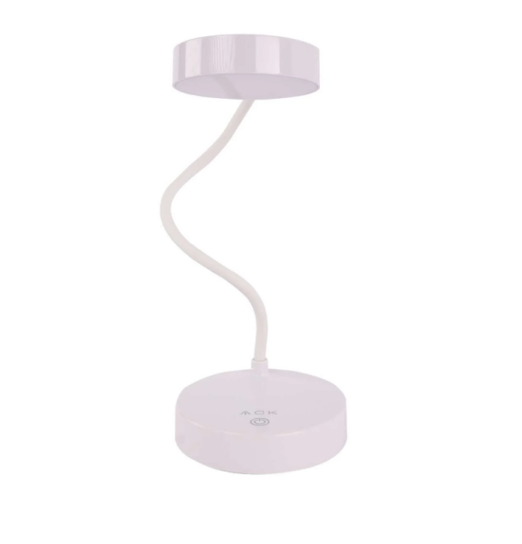 ACK ŞARJLI DOKUNMATİK DİMLİ BEYAZ GÖVDE LED MASA L