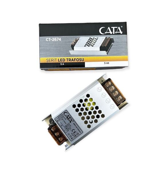 Cata CT-2674 5 Amper Şerit Led Trafosu (60W) (Süper Slim F