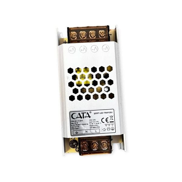 CATA 5 AMPER ŞERİT LED TRAFOSU (60W) (SÜPER SLİM F