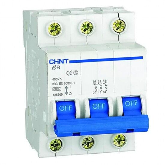 Chint 186500 Eb Serisi / 3 Kutuplu 4,5Ka / C Tipi 6A Oto