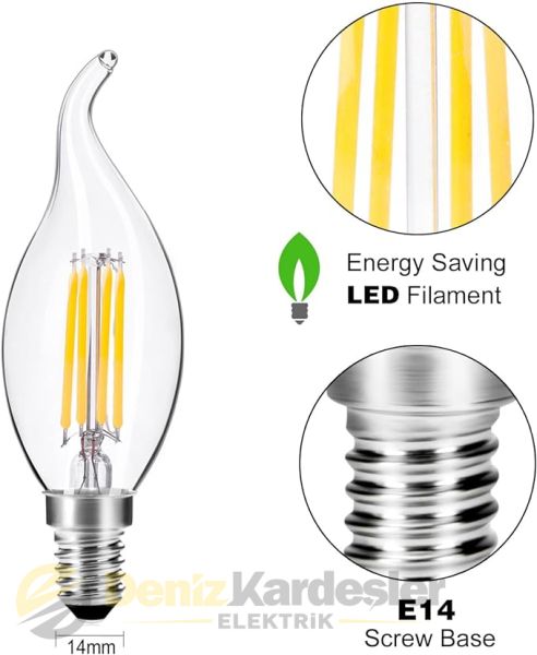 CATA 7W LED FİLAMENTKIVRIK BUJİ (GÜNIŞIĞI)