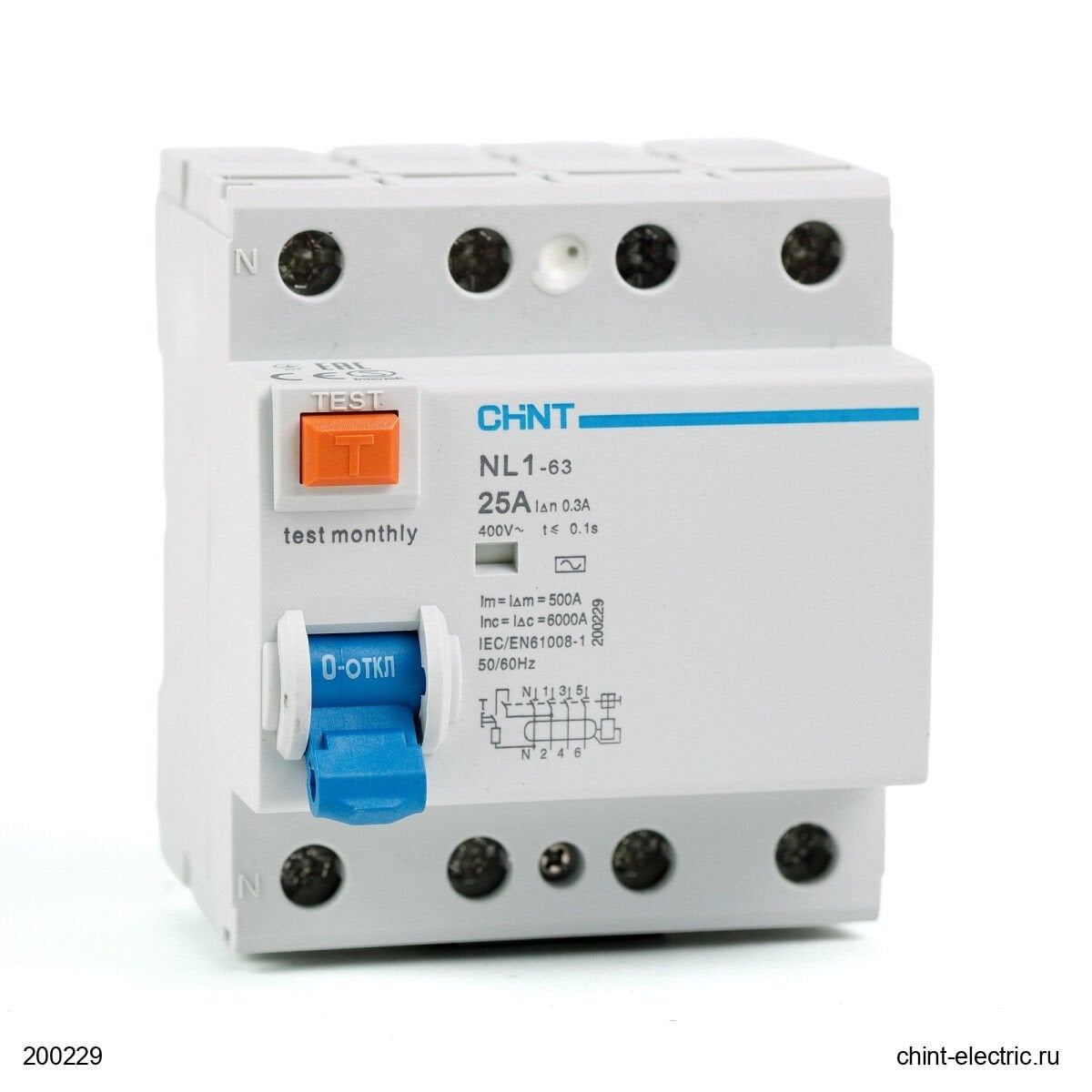 Chint 200229 Nl1 4 Kutup 300Ma 25A Kak Rölesi 6Ka