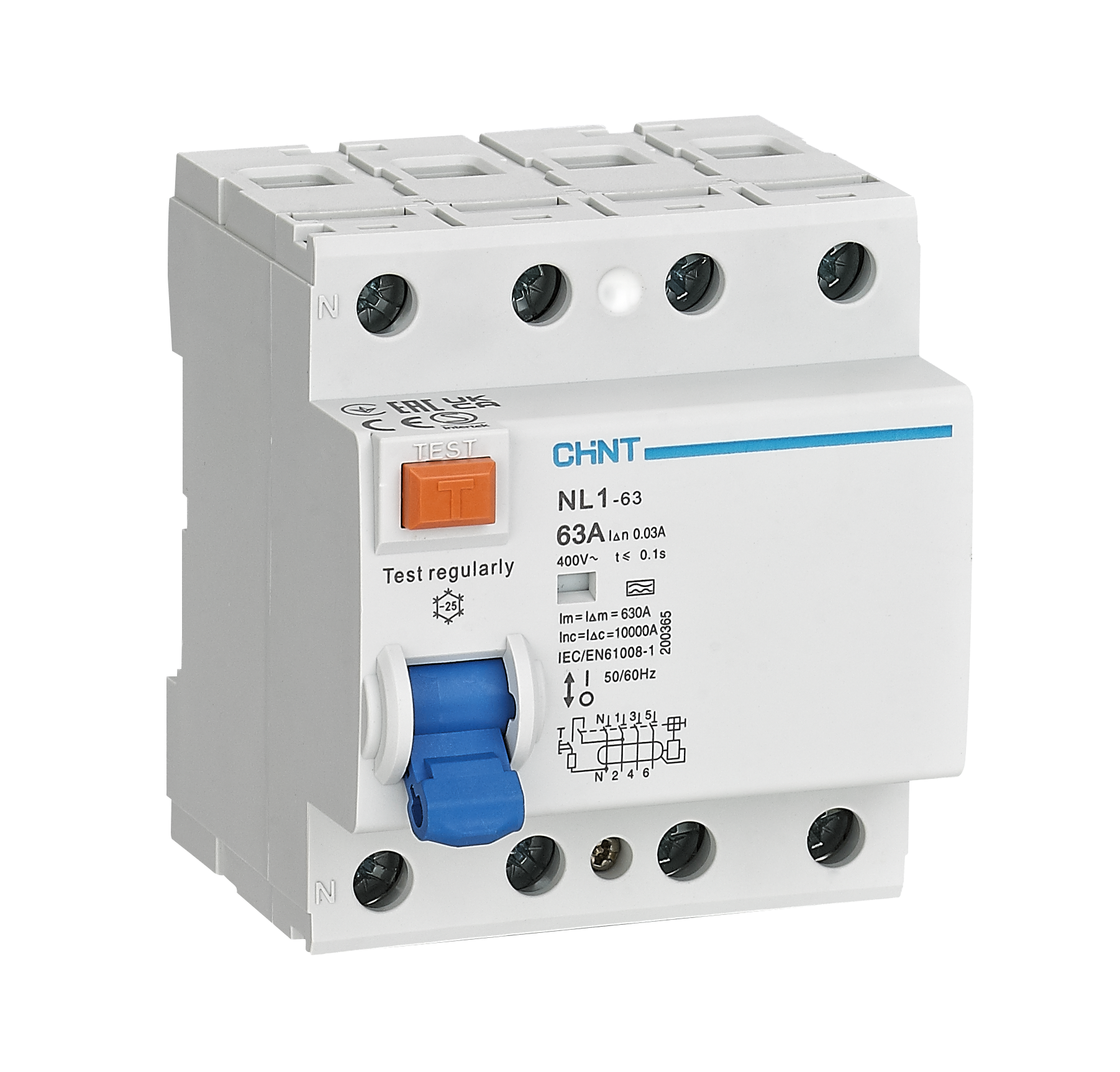 Chint 200760 Nl1 4 Kutup 300Ma 80A Kak Rölesi 6Ka