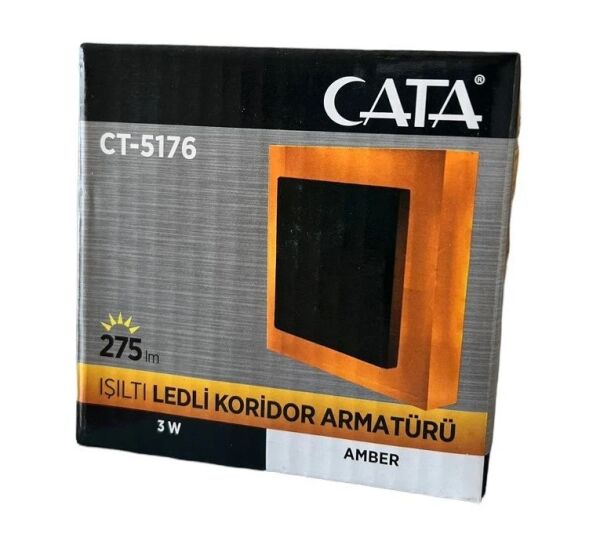 Cata CT-5176 A 3W Ledli Koridor Armatürü (Amber)