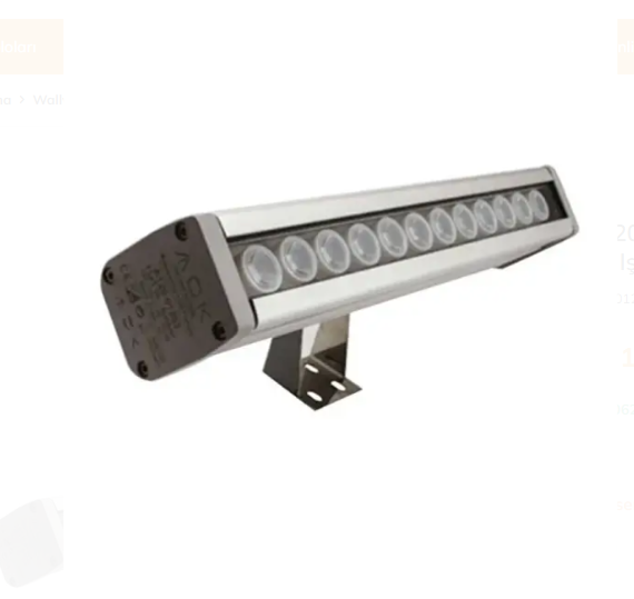 Ack AT20-01233 12X1W 6500K Ip65 36Cm Led Wallwasher