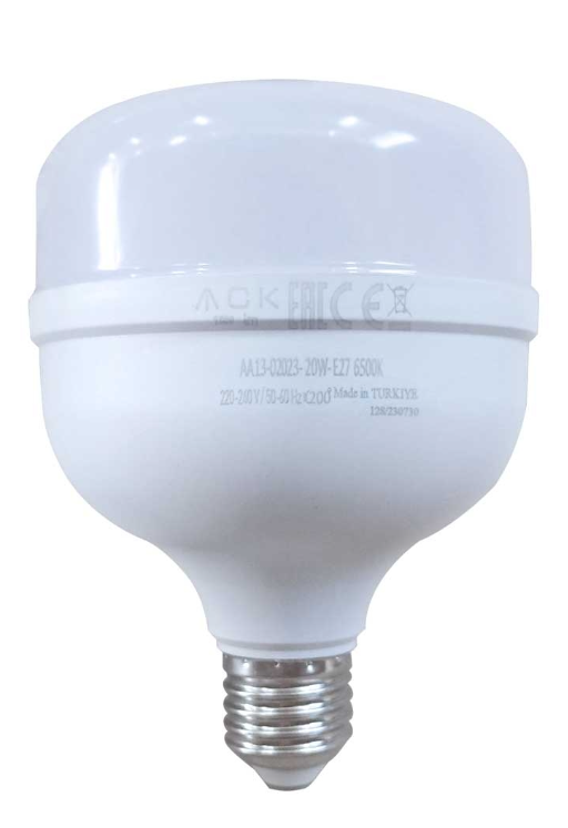 Ack AA13-02023 20W 220-240V E27 6500K Dob T100 Led Ampul