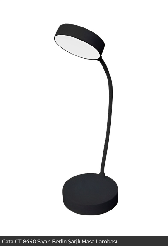 Berlin CT-8440 Sarjlı Masa Lambası Siyah