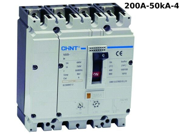 CHİNT NM8L-125S 4 KUTUP 200A 50KA KAÇAK KORUMALI