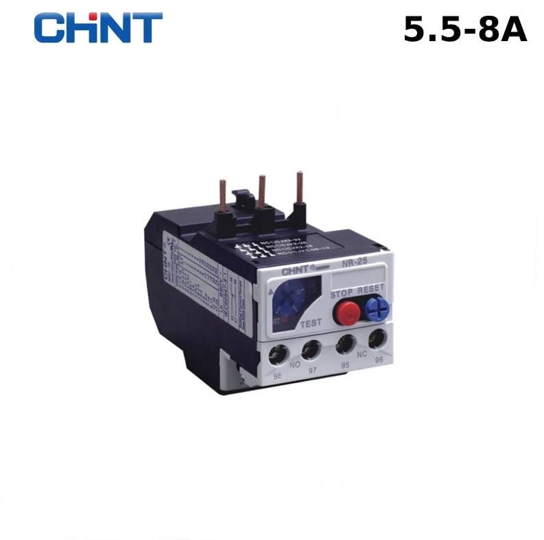 CHİNT Termik Röle NXR-25 / Akım ayar sahası 5.5-8A