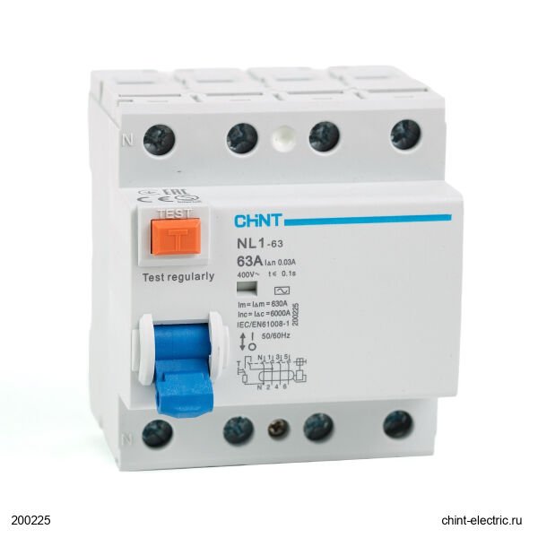 Chint 200225 Nl1 Serisi Ac Tipi 6Ka 4 Kutuplu 30Ma 63A Ka