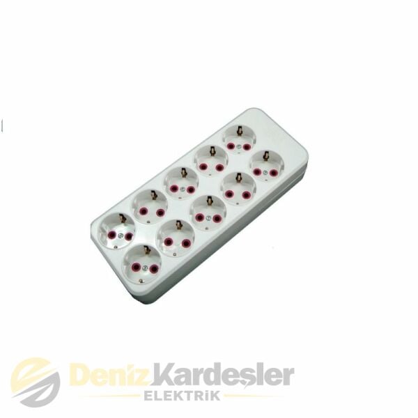 MUTLUSAN 10 LU TOPRAKLI GRUP PRİZ KLEMENSLİ
