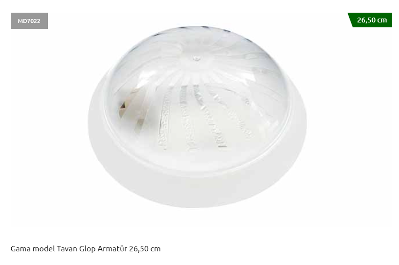 Adal MD7022 Gama Glop Tavan Armatür