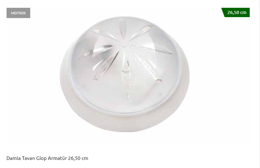 Adal MD7020 Damla Glop Armatür 26,5Cm