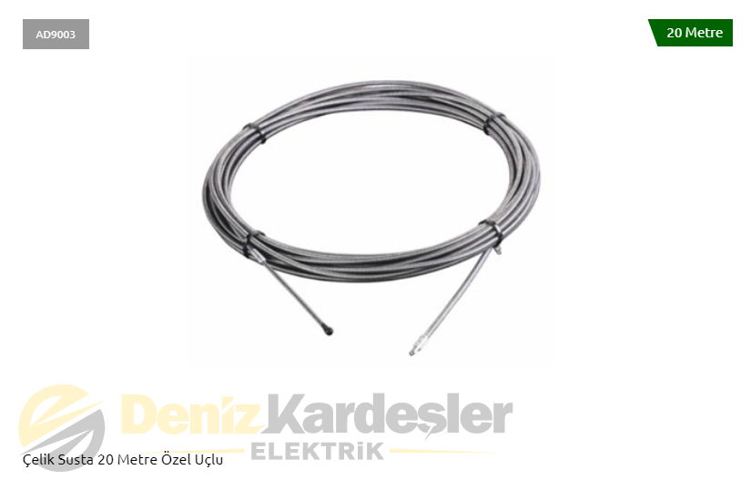 ADAL 20M ÇELİK SUSTA ÖZEL UÇLU