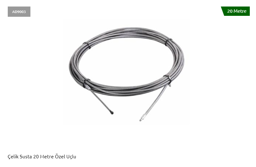 Adal AD9003 20M Çelik Susta Özel Uçlu