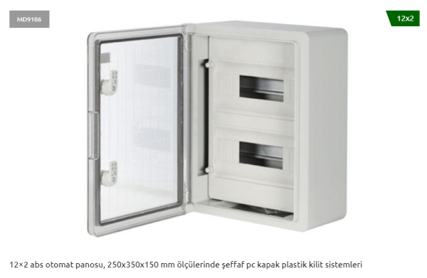 Adal MD9186 300X400X170 12X2 Pc Kapaklı Otomat Panosu