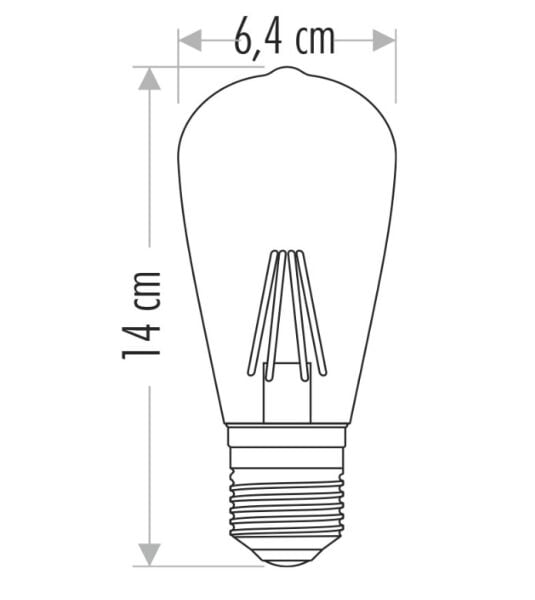 Cata CT-4353G 8W Edison Led Ampul (St-64)(3200K)