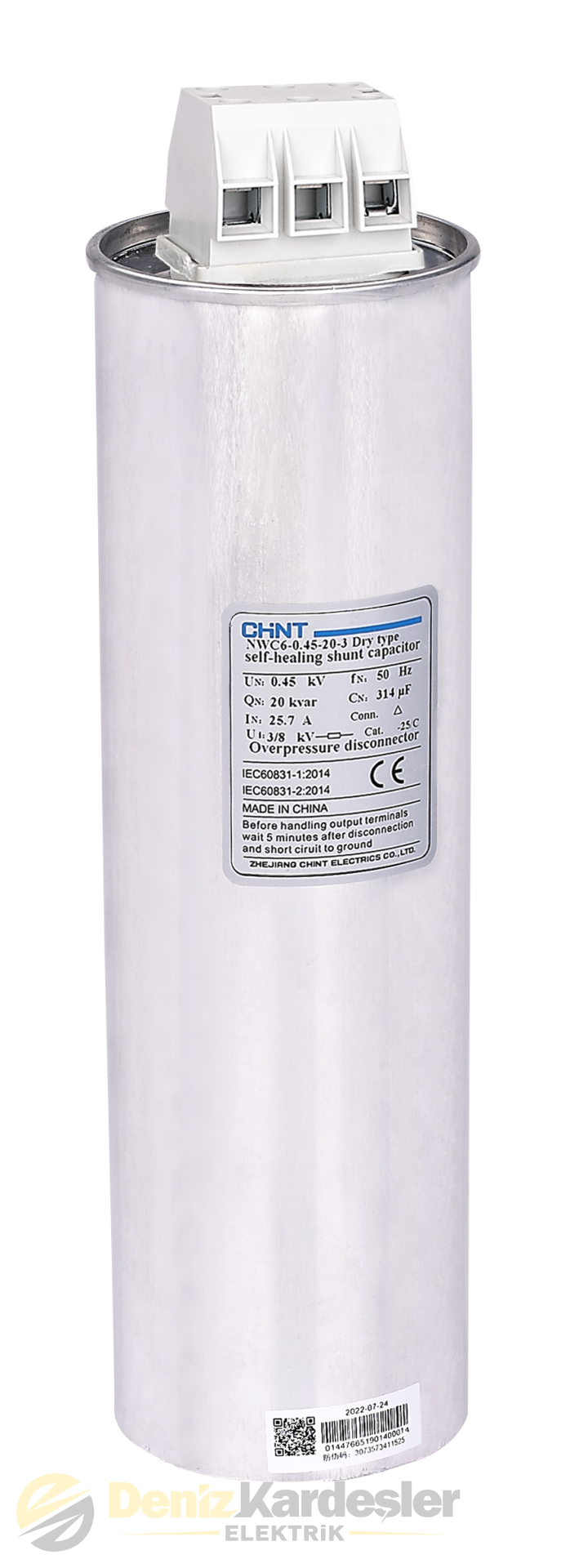 CHİNT NWC6-400V KONDANSATÖR 0.5kvar