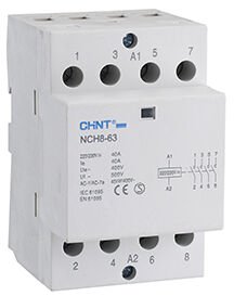 Chint 256101 Nch8 Serisi Sessiz Kontaktör / 4 Kutuplu 63A