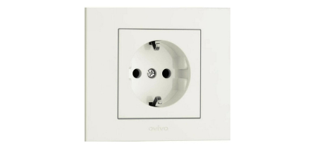 Ovivo 600-000301-217 Grano Beyaz Topraklı Priz (Ürün Çerçevesizdir)