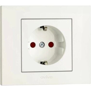 Ovivo 600-000301-218 Grano Beyaz Topraklı Priz Çocuk Korumalı (Ürün Çerçevesizdir)