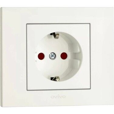 Ovivo 600-000301-218 Grano Beyaz Topraklı Priz Çocuk Korumalı (Ürün Çerçevesizdir)