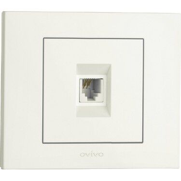 Ovivo 600-000301-223 Grano Beyaz Nümeris Telefon Priz Cat3 (Ürün Çerçevesizdir)