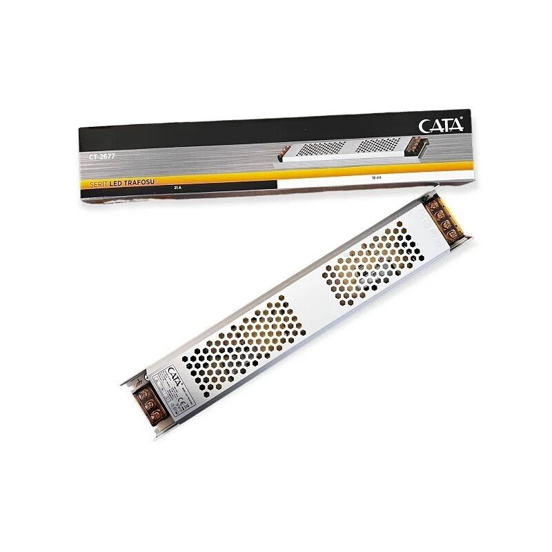 Cata CT-2677 21 Amper Şerit Led Trafosu (250W) (Süper Slim