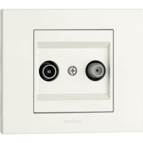 Ovivo 600-000301-240 Grano Beyaz Tv & Sat (Sonlu) (Ürün Çerçevesizdir)