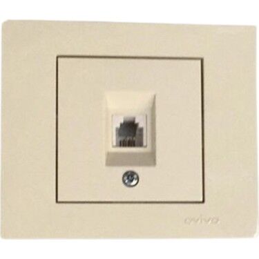 Ovivo 600-000302-223 Grano Krem Nümeris Telefon Prizi Rj11-Cat3 (Ürün Çerçevesizdir)