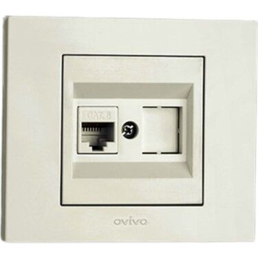 Ovivo 600-000302-235 Grano Krem Usb Data Prizi (Ürün Çerçevesizdir)