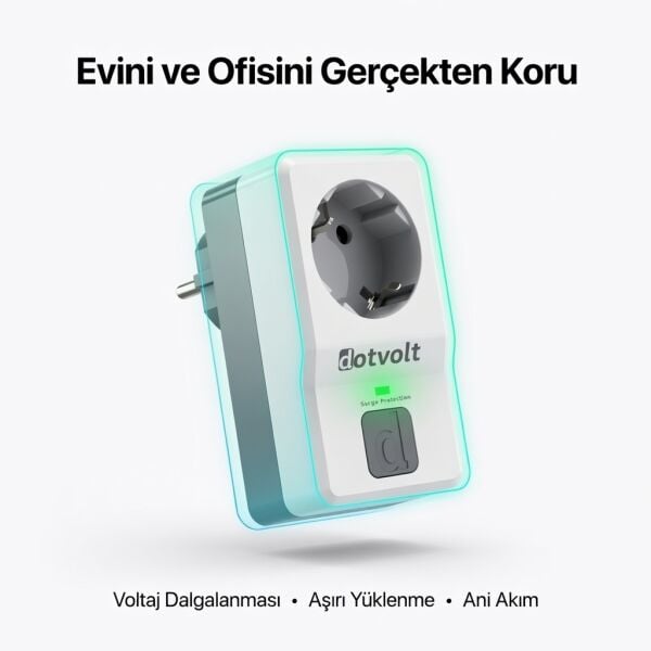 Dotvolt 1070321 Surge 1'Li Akım Koruma Prizi-1050J