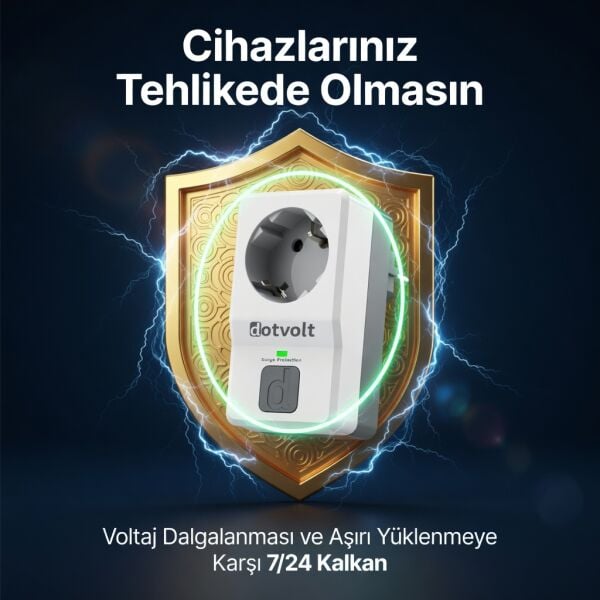 Dotvolt 1070321 Surge 1'Li Akım Koruma Prizi-1050J