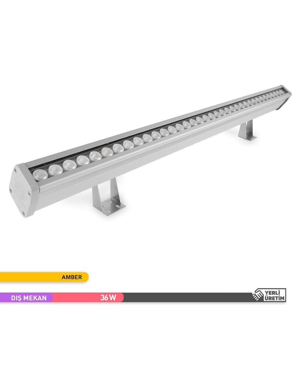 Ack AT20-03683 36X1W Amber Ip65 100Cm Led Wallwasher