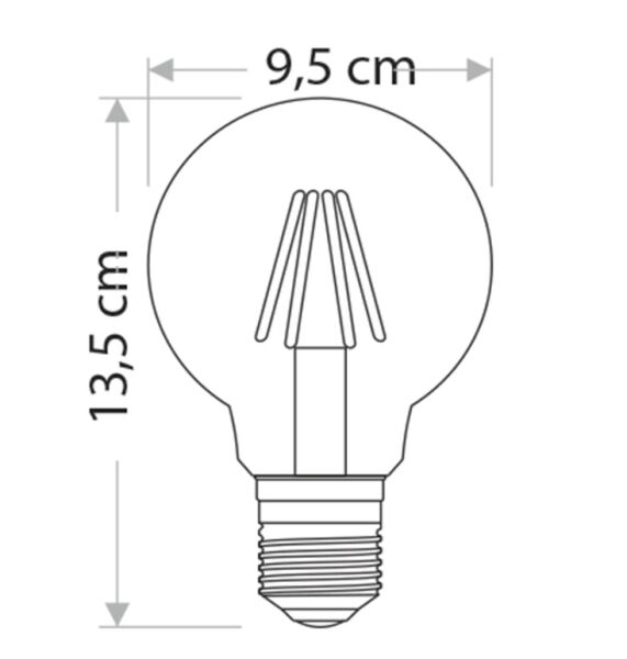Cata CT-4354G 6W Edison Led Ampul G95 Glop Ampül (Günışığı