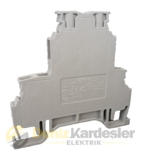ONKA ÇİFT KATLI KLEMENS 2,5 MM2 RAY VİDA  BAĞLAN