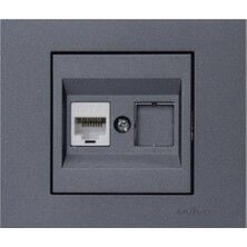 Ovivo 600-000311-223 Grano Füme Nümeris Telefon Priz Cat3 (Ürün Çerçevesizdir)