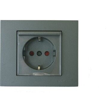 Ovivo 600-000311-243 Grano Füme Kapaklı Topraklı Priz Çocuk K. (Ürün Çerçevesizdir)