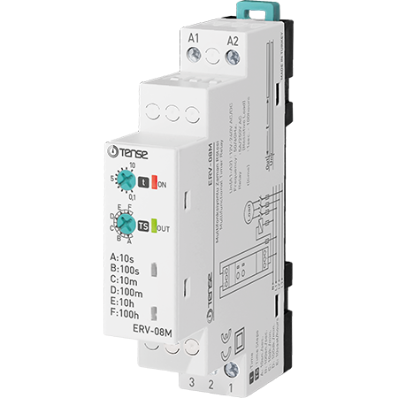 Tense ERV-08M Multifoksiyonlu Zaman Röl.12V-240V Ac/Dc