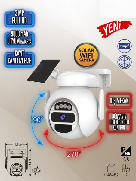 Cata CT-4052 Solar Dış Mekan Kamera