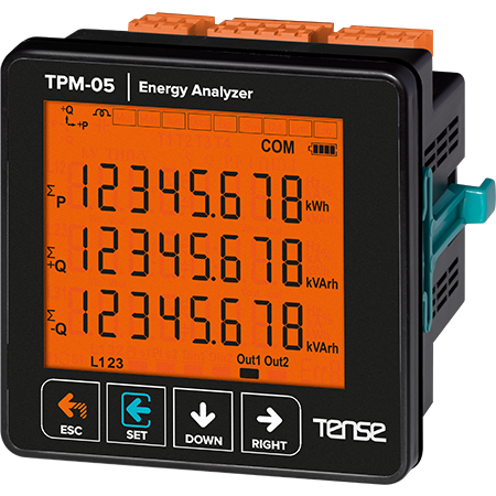 Tense TPM-05 Şebeke Analizörü,3.7'' Cam Lcdli, 96X96