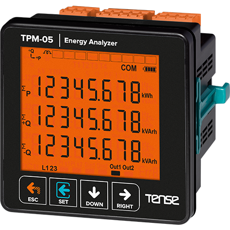 Tense TPM-05 Şebeke Analizörü,3.7'' Cam Lcdli, 96X96
